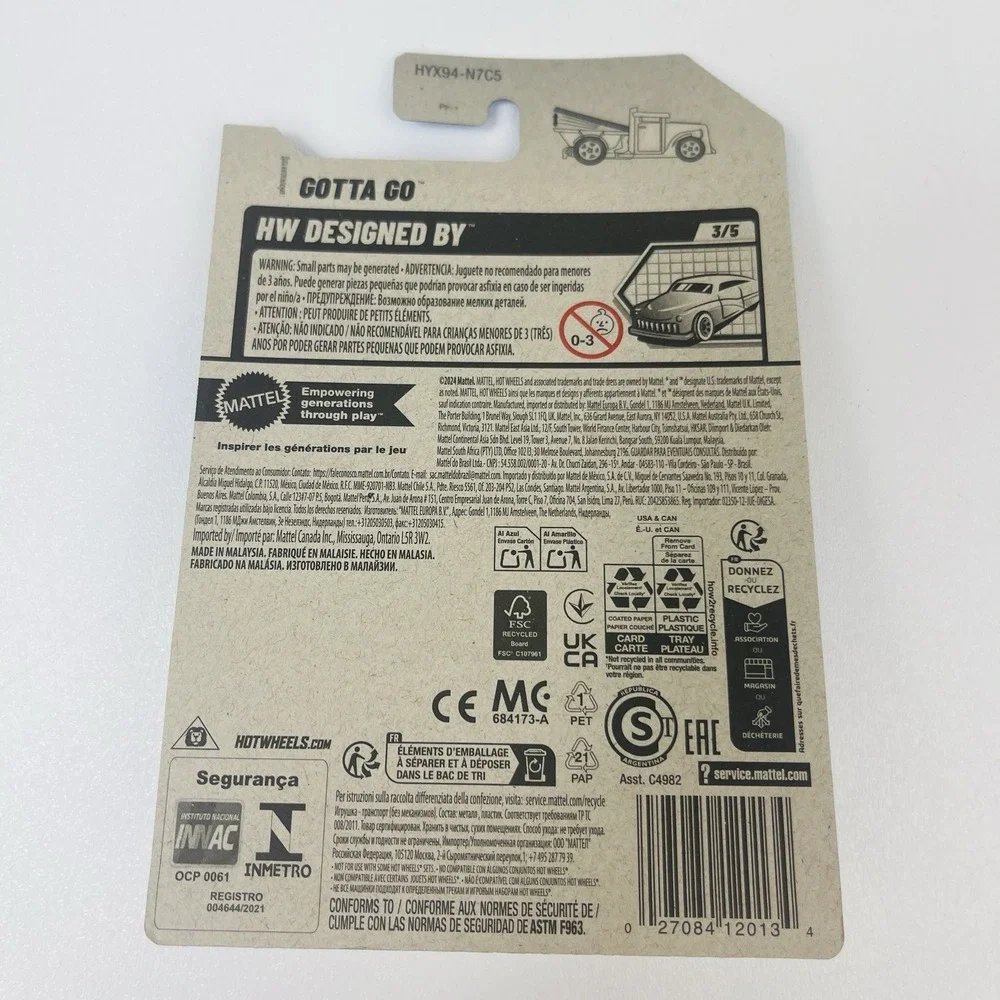 2025 Hot Wheels Mainline Case L Gotta Go - International Card